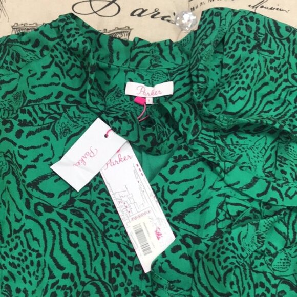 Parker Mercer Animal Print Silk Blend Dress - Picture 5 of 7